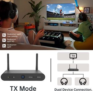 <strong>Bluetooth</strong> 5.2 Long Range <strong>Bluetooth</strong> Transceiver Audiophile DAC AptX HD AptX Low Latency Analog RCA and Digital <strong>Optical</strong> <strong>Outputs</strong> - Product Image 6