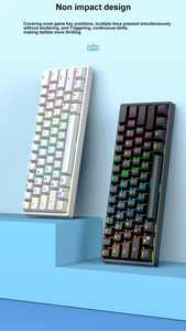 Teclado mecánico retroiluminado RGB ergonómico con cable de 61 teclas al por mayor, teclado de escritorio para ordenador 60% con LED - Product Image 6