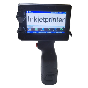 Impresora de inyección de tinta de cabezal de impresión Ricoh de mano portátil Grado manual fácil para imprimir fechas Códigos 2D Etiquetas Varios incluyendo Flex - Product Image 1