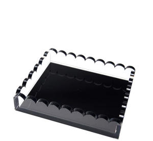 定制彩色亚克力一体式托盘矩形储物台面托盘 - Product Image 3