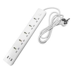 Regleta de alimentación de oficina en casa estándar multinacional 5 interruptores de salidas de control individuales 2 USB 1 enchufe de extensión tipo C - Product Image 5