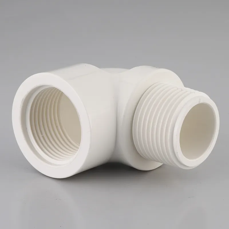 Nomi personalizzati all'ingrosso della fabbrica raccordi per tubi in PVC serie gomito filettato pvc maschio femmina raccordi per tubi in plastica