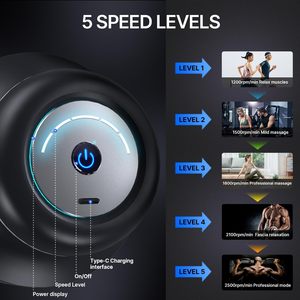 充電式プロフェッショナル筋膜リラクゼーションスーパーサイレント高トルクブラシレス正確なパーカッションディープティッシュマッサージャーガン