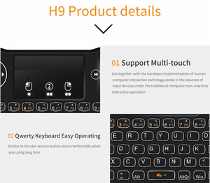 H9 Backlit <strong>Keyboard</strong> Mini Wireless <strong>Keyboard</strong> Air Mouse Flying Mouse Remote <strong>Control</strong> USB2.4GHz