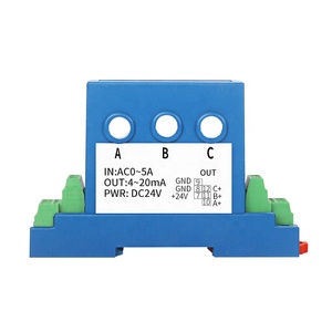 3 Phase AC Current Transducer 0-1A 0-2A 0-5A 0-10A 0-20A <strong>Input</strong> 4-20mA 0-10V 0-5V RS485 <strong>Output</strong> AC Current Signal Isolated <strong>Module</strong> - Product Image 3
