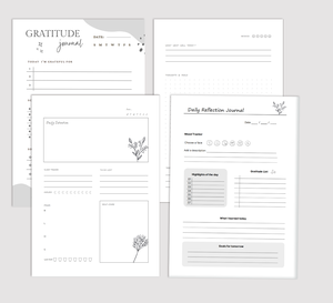 Diario de Gratitud de Tela de Lino Original, Cuaderno Planificador de Tela con Relieve Dorado, 2025 - Product Image 5