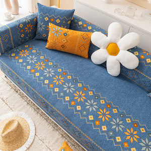 AMZ Hot Malha Boho Sofá Jogar Retro sofá casual cobertor sofá capa de algodão Bohemian Tassel cobertor capa toalha