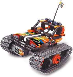 Flytec yapı oyuncaklar 392 adet bilim öğrenme eğitim yapı taşları DIY 3 in 1 paletli Racer RC araba tankı Robot oyuncaklar kiti - Product Image 2