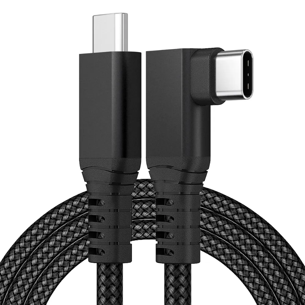 90-градусный колено поддерживает 10 ГБ быстрой передачи данных нейлоновый TYPE-C 3,1 USB C на USB C кабель 20 В 5A сделано в Китае