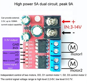 5A Doppel-DC-Motorantrieb modul Doppel-H-Brücke L298N PWM-Fernbedienung spannung Umkehr drehzahl regelung ZK-5AD 3V-14V - Product Image 5