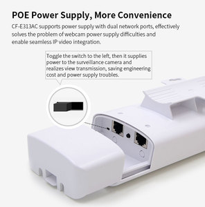 14dBi de alta potencia 5GHz 900Mbps al aire libre CPE puente inalámbrico 3KM extensor de rango de larga distancia redes de alta comunicación - Product Image 4