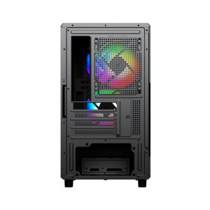 Más barato OM Series OM02 Mid Tower micro ATX USB 3,0 Panel lateral de vidrio caja de computadora para juegos pc case