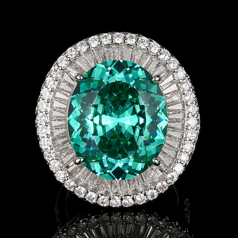 Bague verte Parale-taille ouverte
