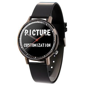 定制Logo DIY创意表盘男女石英表硅胶表带中国定制图案手表 - Product Image 6