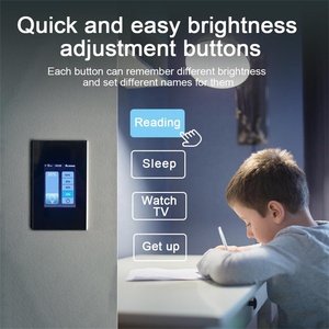 Interruptor de atenuación de pantalla táctil LCD Lanbon US CE FCC interruptor de luz Wifi automatización del hogar inteligente sistema Tuya Smart Life HomeKit - Product Image 5