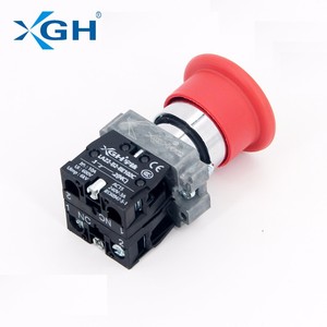 XB2-BT42 IP65レベル緊急停止プッシュプル押しボタンスイッチプラスチック材料10A Max. Current 1NO 2NO1NCコンビネーション - Product Image 4