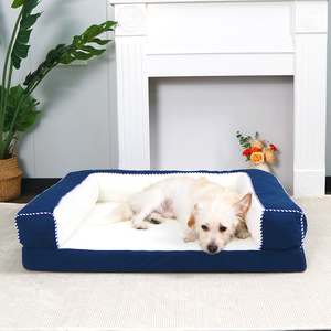 ペトピアカスタムロゴ犬用整形外科ベッド猫用防水フォームマットモダンソリッドパターン高齢者ペット用枕 - Product Image 1