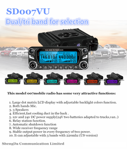 SD007 Dual Band Full Duplex Receiver UHF/VHF 136-174/400-520MHz Two Way Radio Ham HF Transceiver with <strong>LED</strong> display - Product Image 5