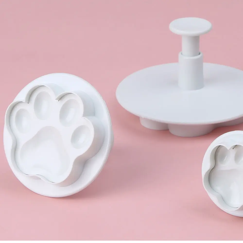 Paws cookies Cuter Mould Xmas Baking Pastry Tools making cookies Paws Plunger Cutters 3pcs Set