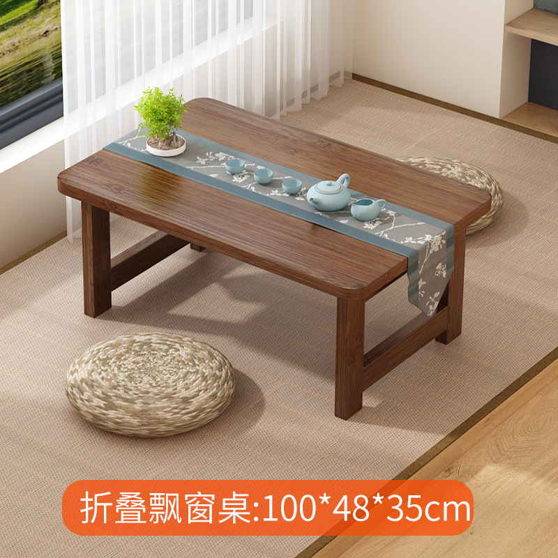 Encantadora mesa plegable para ventana salediza - Color nogal (100*48*35)