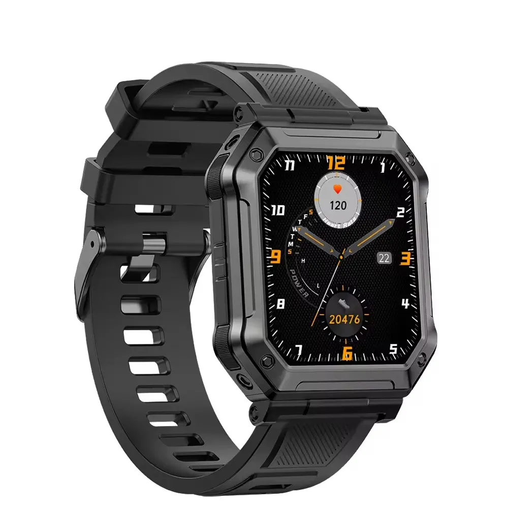 Relógio inteligente esportivo elegante H31 Smartwatch de tela quadrada de 1,91 polegadas à prova d'água para frequência cardíaca esportiva