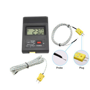 Sensor de detector de termopar LCD industrial Termómetro digital Instrumento de medición de temperatura - Product Image 1