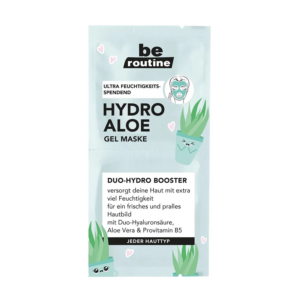 Aqua-Erfrischende Hydro Aloe-Gel-Gesichtsmaske - angereichert mit Hyaluronsäure und Provitamin B5 für eine leuchtende Hauthydratation