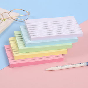 Bloc de notas de color pastel colorido escolar papelería personalizada al por mayor de 3*5 pulgadas Bloc de notas cuadrado de Color sólido Notas adhesivas de oficina - Product Image 1