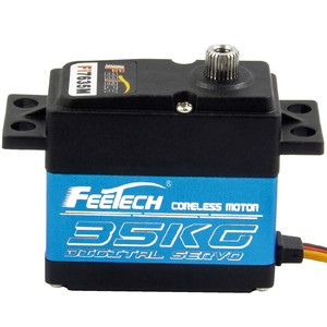 Feetech FI7635M сервопривод с высоким крутящим моментом для 1/5 радиоуправляемых автомобилей, скорость 0138 с/60 °, металлический крутящий момент, тормозной механизм, 35 кг - Product Image 3