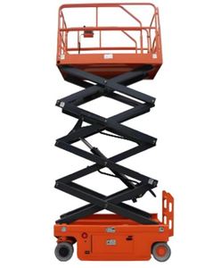 Plataforma elevadora móvil de alta resistencia Capacidad de carga de fábrica Plataforma elevadora de tijera hidráulica Plataforma de trabajo aéreo con 4 ruedas - Product Image 1