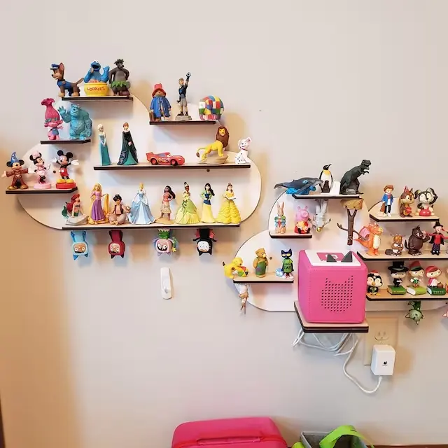 Tonie Regal Almacenamiento de juguetes de madera contrachapada muebles de guardería para niños Toniebox estante de nube magnético tonie figuras soporte de exhibición para niños regalo