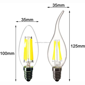 ビンテージCandelabraC35 LEDキャンドル電球4W C35 400ルーメン暖かい白2700K LEDシャンデリア電球E14 40W同等2025 - Product Image 3