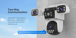 O-KAM 12MP HD WiFi กล้องเครือข่าย3เลนส์ตรวจจับการเคลื่อนไหวอัตโนมัติ PTZ ด้วยวิสัยทัศน์กลางคืน bidirectional เสียงปลอดภัย - Product Image 6