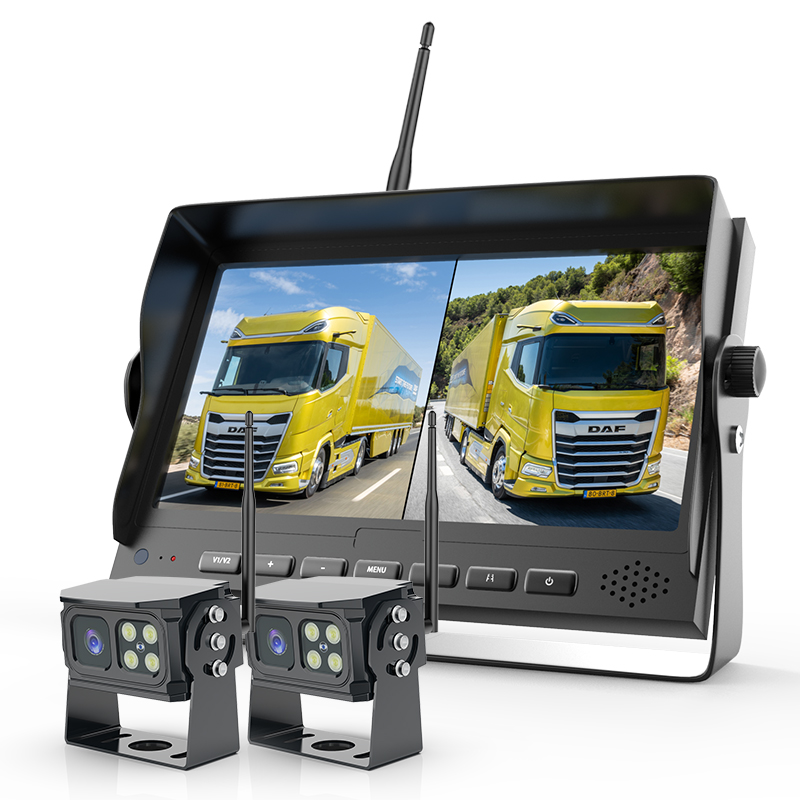 7 inch Dual Screen + 2PCS Wireless back up camera