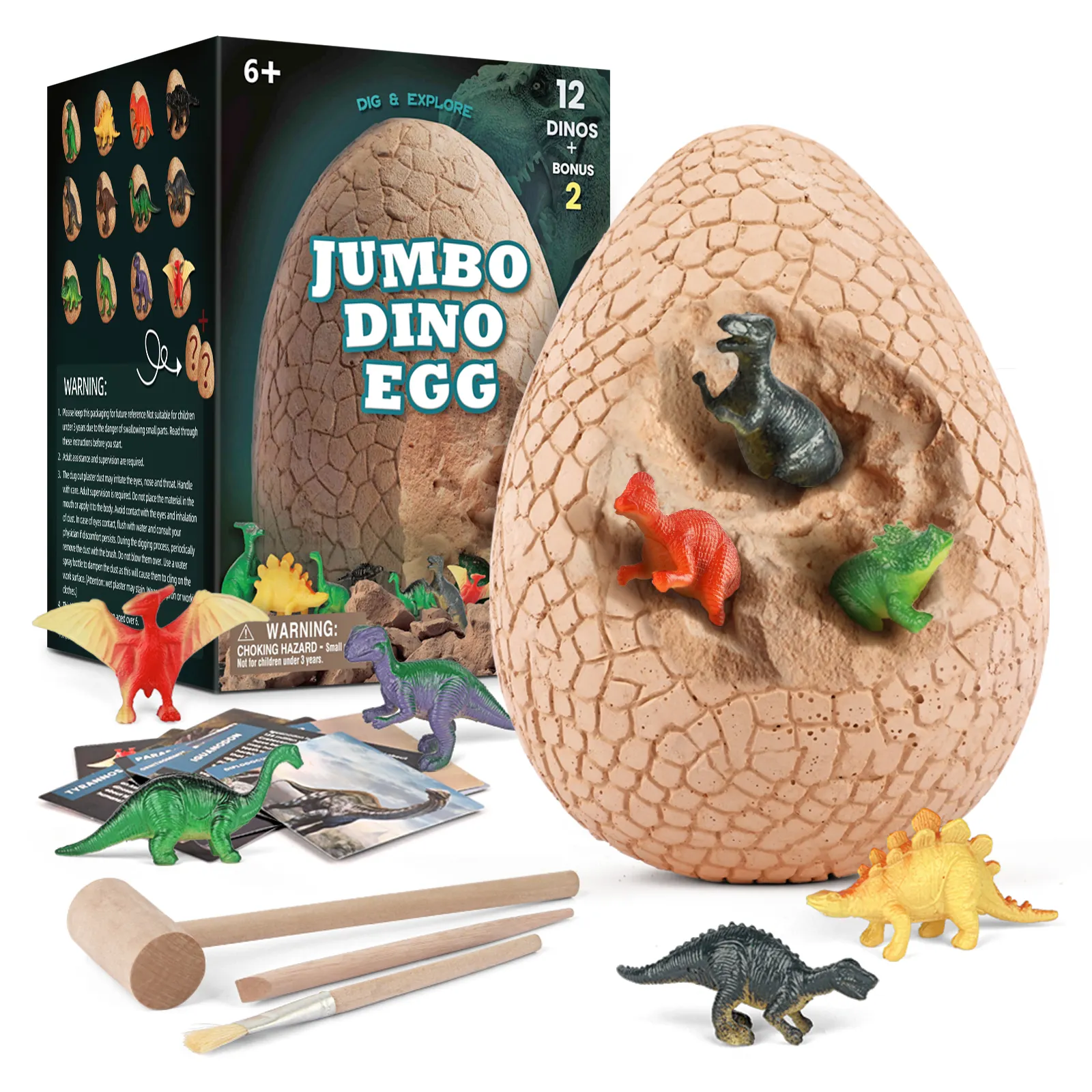 جامبو دينو البيض حفر عدة D7076 بيضة ديناصور حفر عدة دينو البيض حفر عدة ألعاب تعليمية الاطفال CPC اللعب
