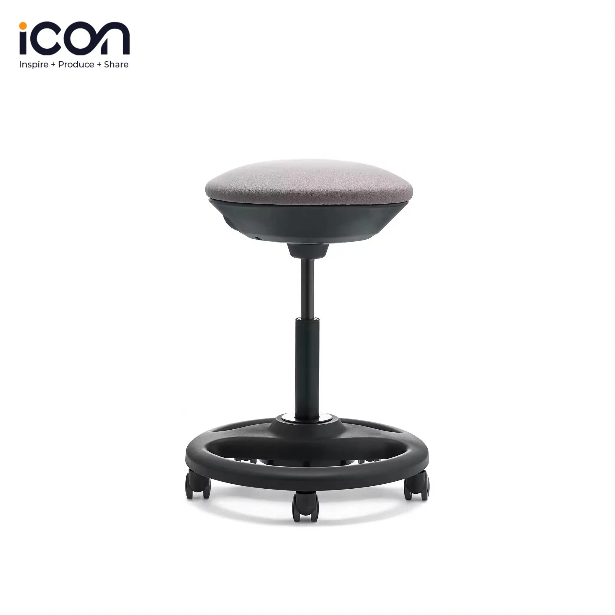 Adjustable Active Balance Non-Slip Desk Chair Rocking Tilting Motion Stool Office Rolling Wobble Stool