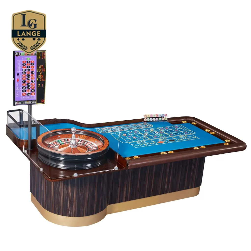 Mesa de ruleta de juego profesional de Casino de lujo con diseño personalizado