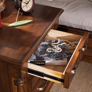 Cổ Sang Trọng Bàn Đêm Với Ngăn Kéo Phong Cách Châu Âu Nhà Bàn Đầu Giường Cho Phòng Ngủ Ba Ngăn Kéo Đêm Đứng Cho Khách Sạn - Product Image 5