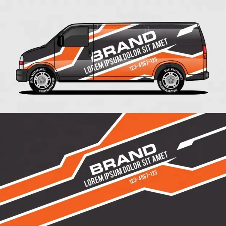 Car logo brand wrapping business Graphics design 3M veicolo commerciale van Custom truck Car advertising vinyl printing car wraps