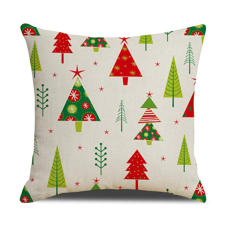 New Style Home Decor Christmas Day Pillow Case Factory Direct Sale Linen Cushion Cover