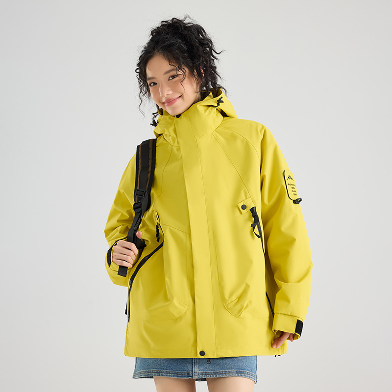 Verde fluorescente (cortavientos de una sola pieza) unisex