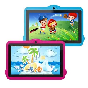 Ultra-düşük maliyetli 7 inç çocuklar Android Tablet Wifi dokunmatik ekran HD karikatür bebek tablet koruyucu kılıf oyun öğrenme ile Tablet