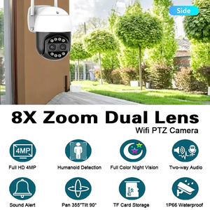 2023 New Arrival 8MP 8X Zoom for Outdoor Surveillance Full Color Smart Outdoor Icsee Dual Lens Wireless Cctv Security Camera - Product Image 4