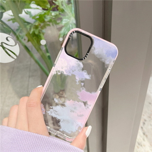 Moda renkli bulutlar boyama telefon iphone için kılıf 12 mini 11 13 Pro Max 7 8 artı X XR XS Max SE 2020 sevimli silikon kapak - Product Image 2