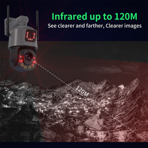 Açık çift Lens PTZ IP kamera 50x 30X Zoom 4K insan algılama kablosuz çift ekran güvenlik kamera - Product Image 5