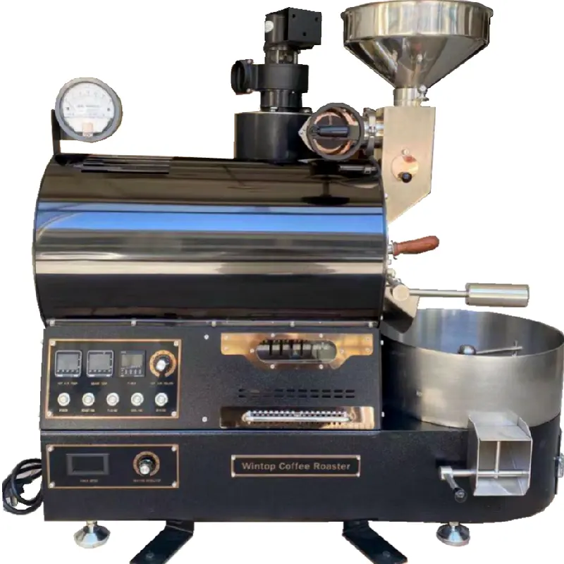 New design Wintop coffee roaster 1kg coffee roasting machine with stainless steel drum coffee bean roaster