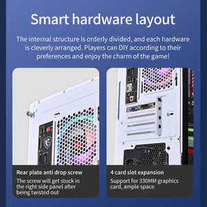 Nuevo producto Estuche de PC de computadora de vidrio personalizado Estuche de juegos de computadora de escritorio Soporte de computadora ITX Estuche de computadora - Product Image 2