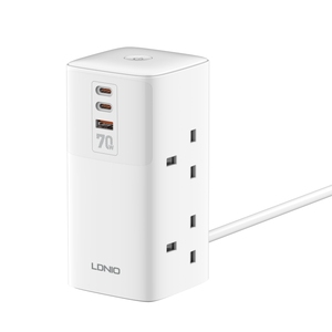 LDNIO SK4396 Power Extension Cord <strong>Multi</strong> <strong>Function</strong> Charger UK Surge Protector <strong>Socket</strong> Power Strip <strong>with</strong> <strong>USB</strong> Tower Extension <strong>Socket</strong>