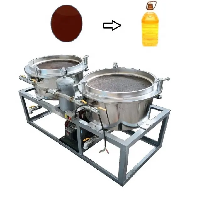 Máquina automática de limpeza e purificação de filtro de óleo de oliva virgem, óleo de palma e soja bruta a vácuo