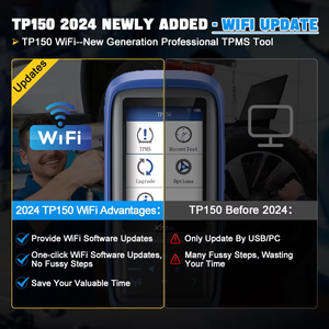 TP150 WiFi TPMSタイヤ診断ツール2 in 1 315Mhz 433MHzワイヤレスセンサーアクティベーション無制限のプログラム学習読書 - Product Image 4